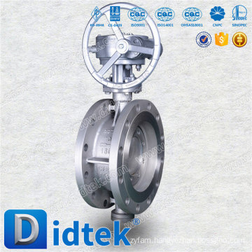 Didtek Worm Gear Operated Triple Offset Flange Butterfly Valve